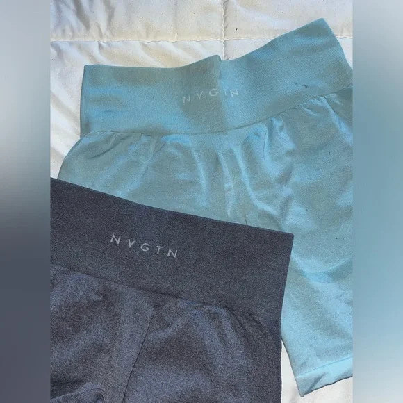 Pastel Blue Pro Seamless Shorts - NVGTN (navigation) - Picture 3 of 4
